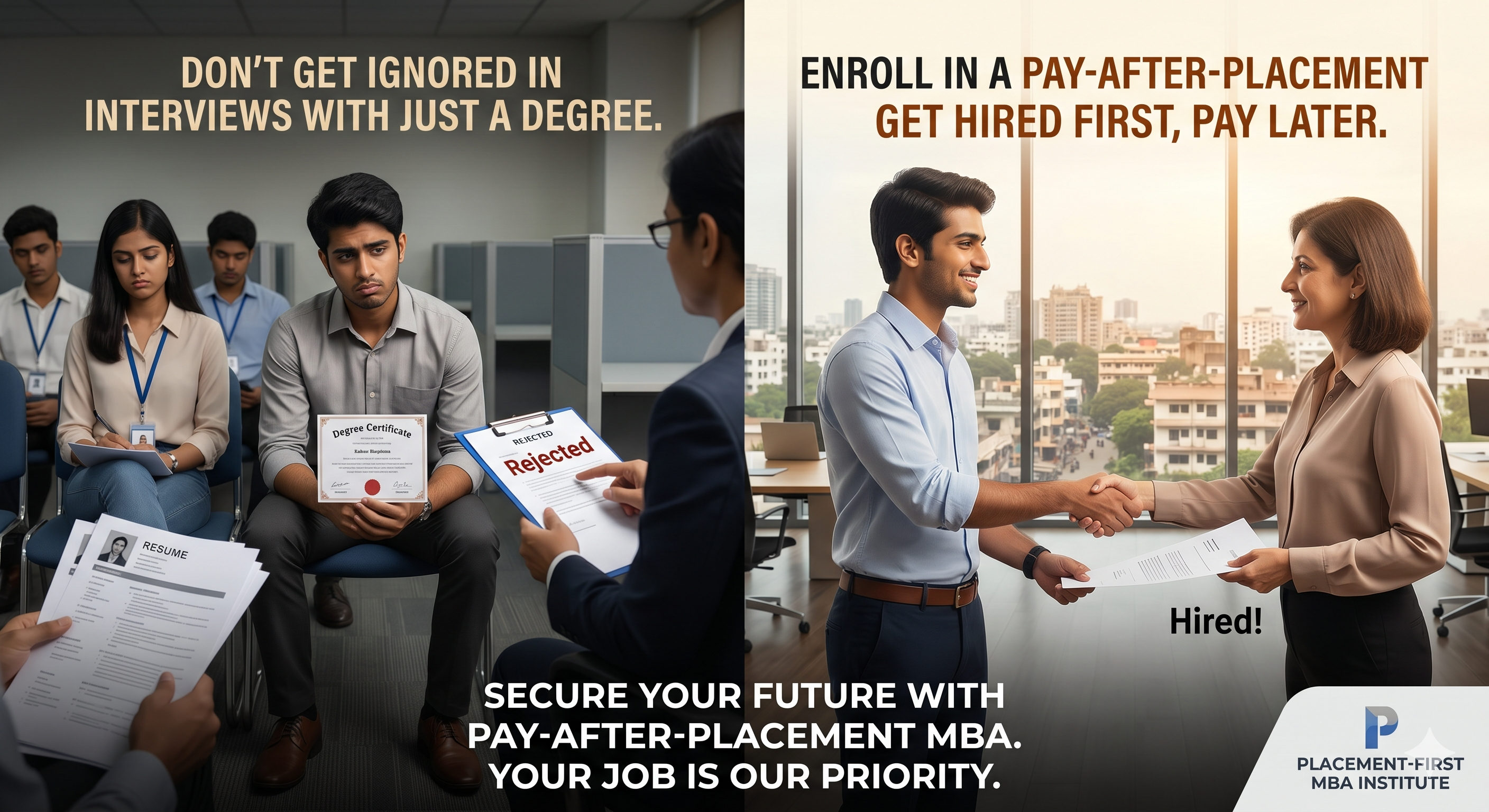 Please Don’t Study for Degrees, and Get Ignored during Job Interviews. Enroll in Pay after Placement MBA Program