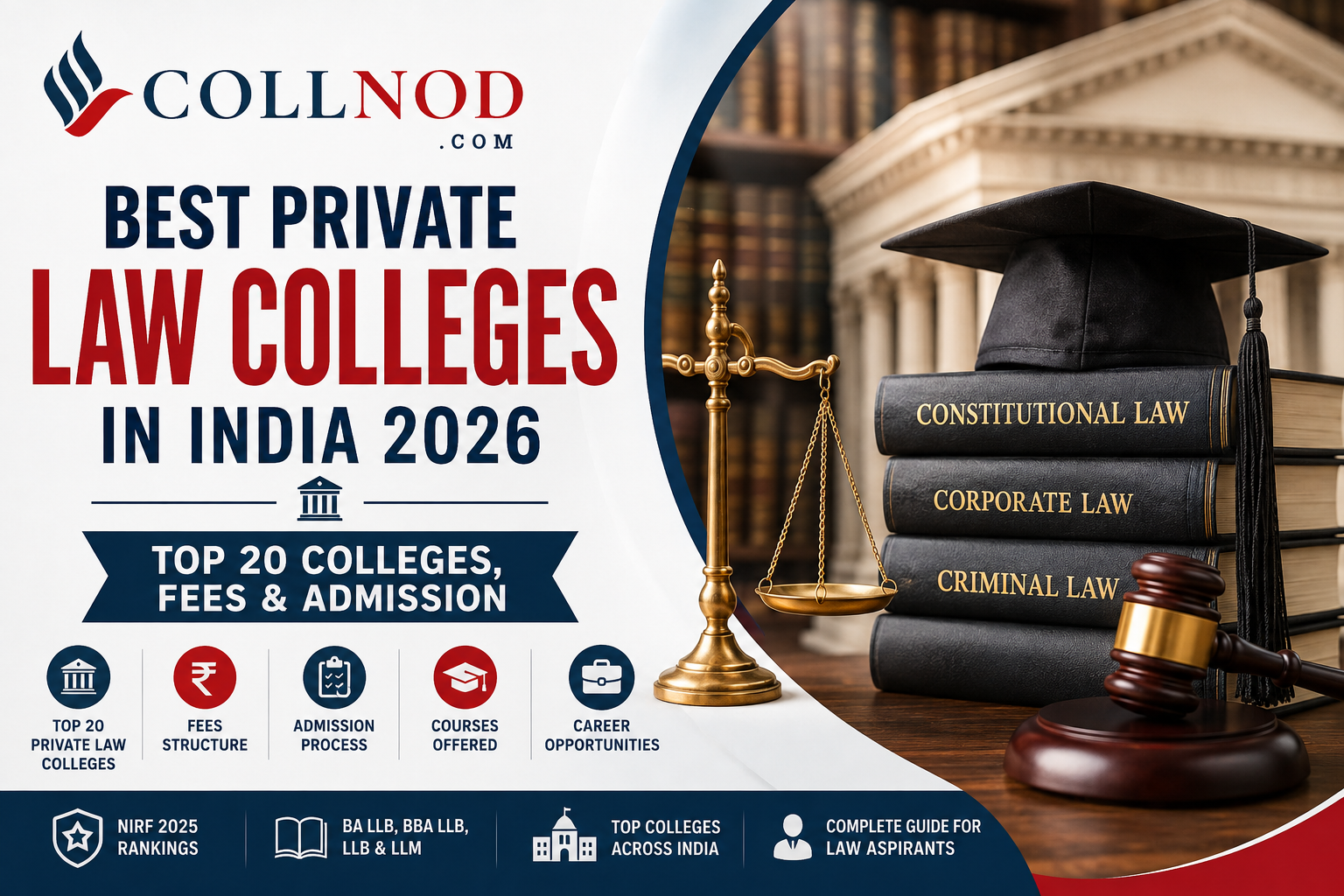 Best Private Law Colleges in India 2026: Top 20 Colleges, Fees & Admission